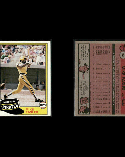 Pittsburgh Pirates 1981 Topps Baseball 40-Card Lot Topps VG
