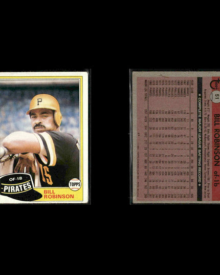 Pittsburgh Pirates 1981 Topps Baseball 40-Card Lot Topps VG