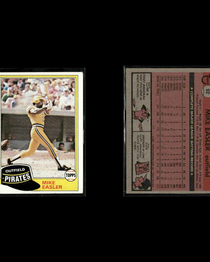 Pittsburgh Pirates 1981 Topps Baseball 40-Card Lot Topps VG