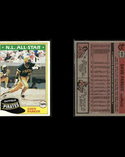 Pittsburgh Pirates 1981 Topps Baseball 40-Card Lot Topps VG