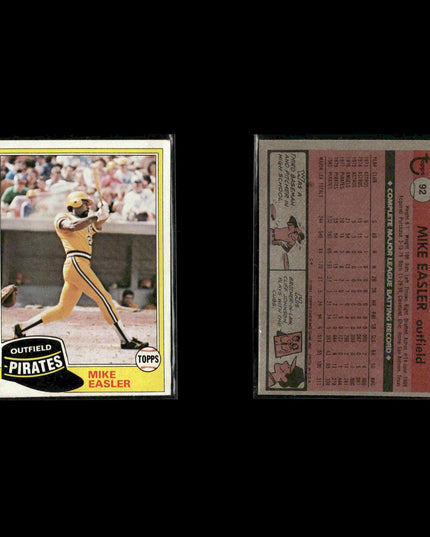 Pittsburgh Pirates 1981 Topps Baseball 40-Card Lot Topps VG