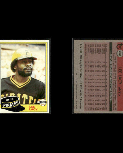 Pittsburgh Pirates 1981 Topps Baseball 40-Card Lot Topps VG