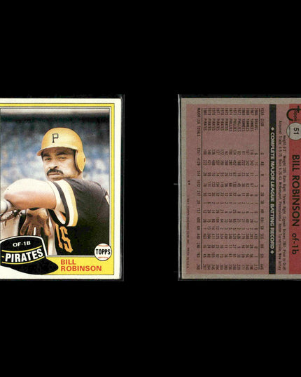 Pittsburgh Pirates 1981 Topps Baseball 40-Card Lot Topps VG