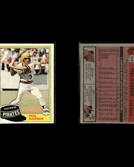 Pittsburgh Pirates 1981 Topps Baseball 40-Card Lot Topps VG