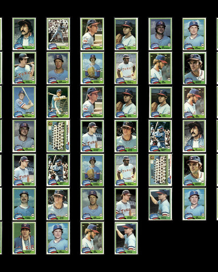 Texas Rangers 1981 Topps Baseball 53-Card Lot Topps VG