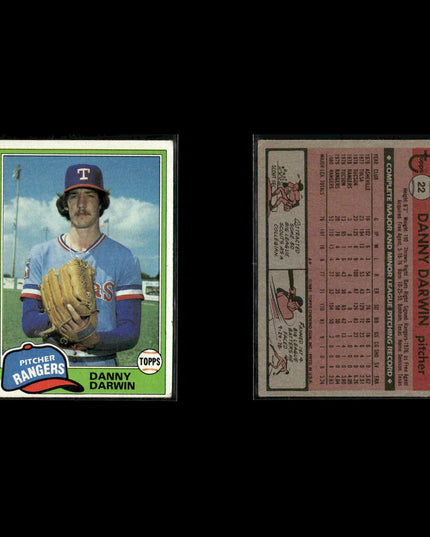 Texas Rangers 1981 Topps Baseball 53-Card Lot Topps VG