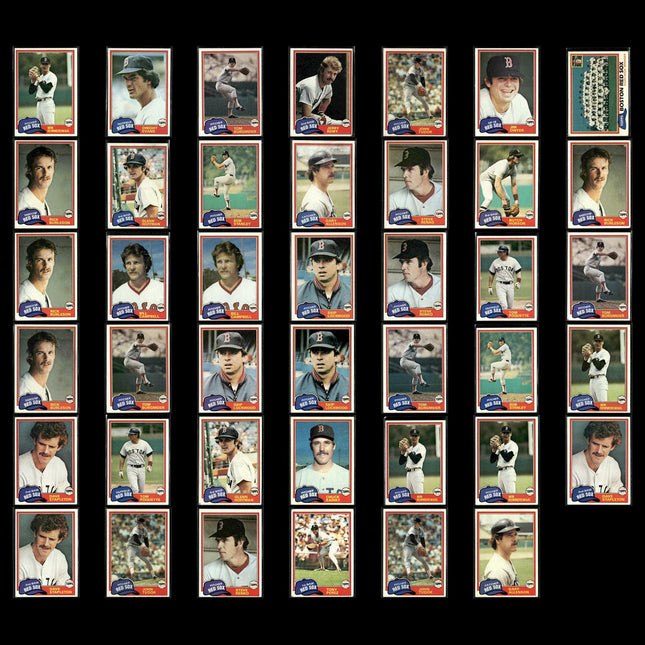 Boston Red Sox 1981 Topps Baseball 41-Card Lot Topps VG