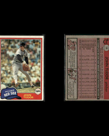 Boston Red Sox 1981 Topps Baseball 41-Card Lot Topps VG