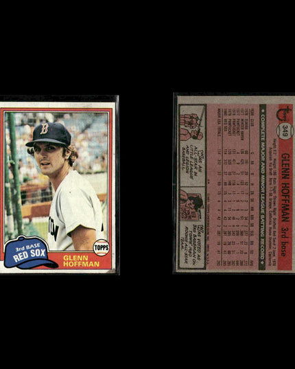 Boston Red Sox 1981 Topps Baseball 41-Card Lot Topps VG