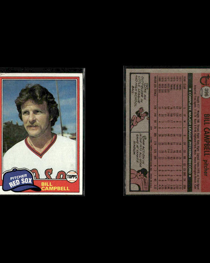 Boston Red Sox 1981 Topps Baseball 41-Card Lot Topps VG