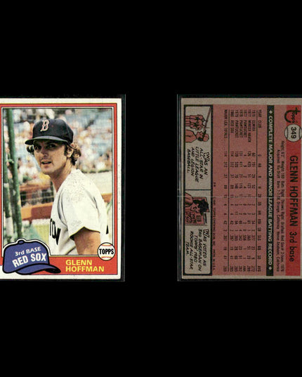 Boston Red Sox 1981 Topps Baseball 41-Card Lot Topps VG