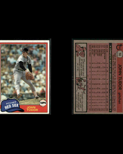 Boston Red Sox 1981 Topps Baseball 41-Card Lot Topps VG