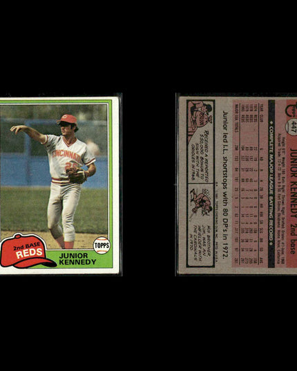Cincinnati Reds 1981 Topps Baseball 28-Card Lot Topps VG