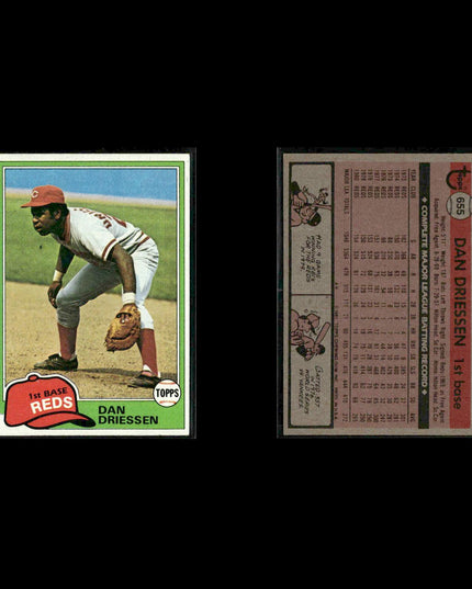 Cincinnati Reds 1981 Topps Baseball 28-Card Lot Topps VG