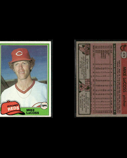 Cincinnati Reds 1981 Topps Baseball 28-Card Lot Topps VG