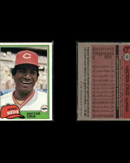 Cincinnati Reds 1981 Topps Baseball 28-Card Lot Topps VG