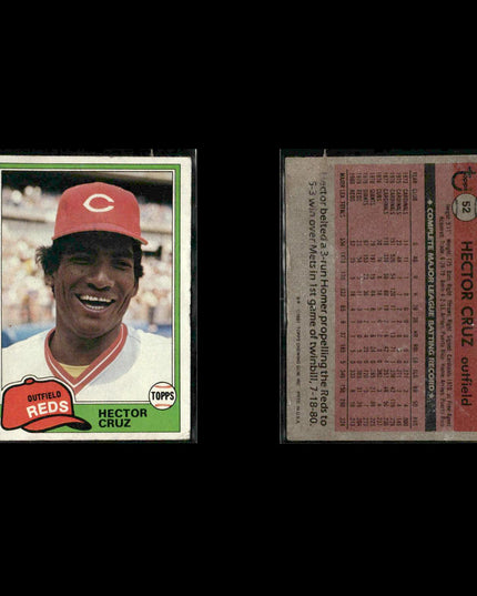 Cincinnati Reds 1981 Topps Baseball 28-Card Lot Topps VG