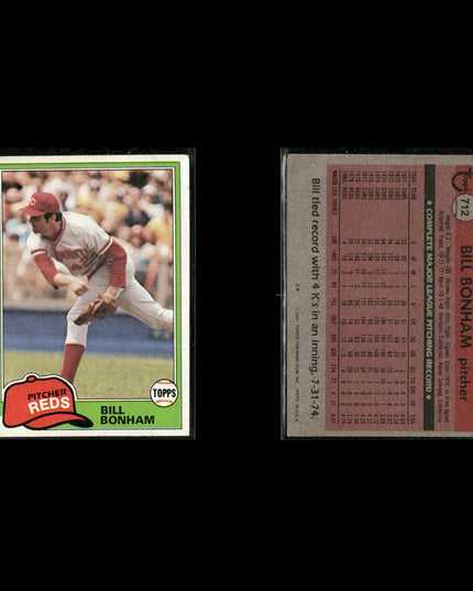 Cincinnati Reds 1981 Topps Baseball 28-Card Lot Topps VG