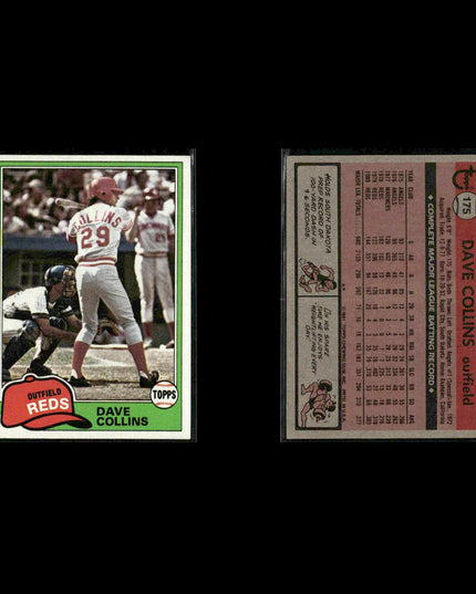 Cincinnati Reds 1981 Topps Baseball 28-Card Lot Topps VG