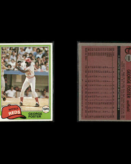Cincinnati Reds 1981 Topps Baseball 28-Card Lot Topps VG