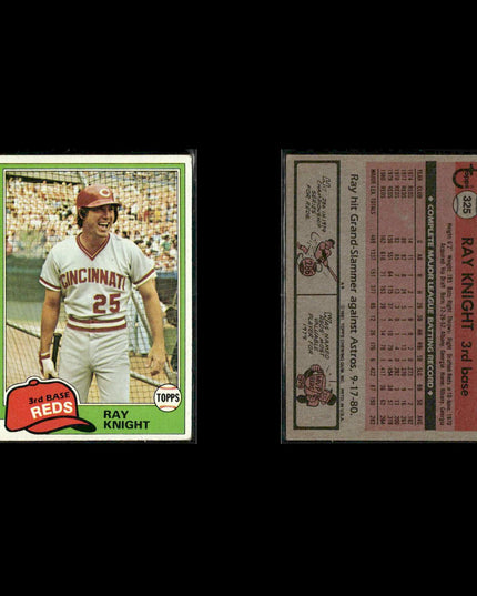 Cincinnati Reds 1981 Topps Baseball 28-Card Lot Topps VG