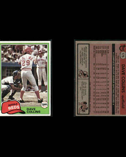 Cincinnati Reds 1981 Topps Baseball 28-Card Lot Topps VG