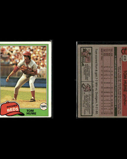 Cincinnati Reds 1981 Topps Baseball 28-Card Lot Topps VG