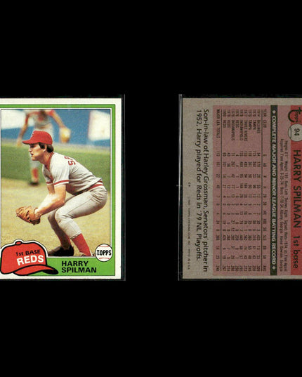 Cincinnati Reds 1981 Topps Baseball 28-Card Lot Topps VG