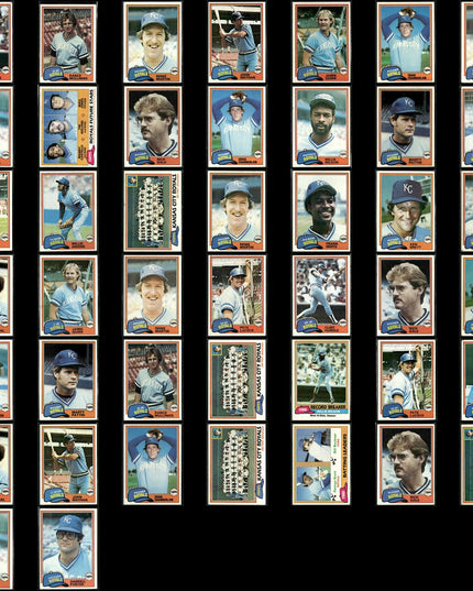 Kansas City Royals 1981 Topps Baseball 44-Card Lot Topps VG