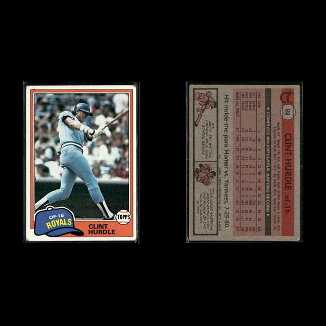 Kansas City Royals 1981 Topps Baseball 44-Card Lot Topps VG