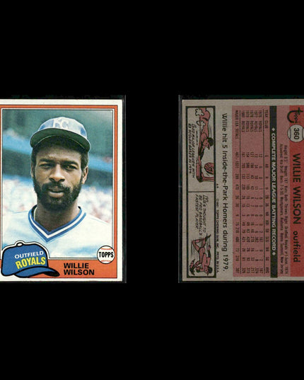 Kansas City Royals 1981 Topps Baseball 44-Card Lot Topps VG