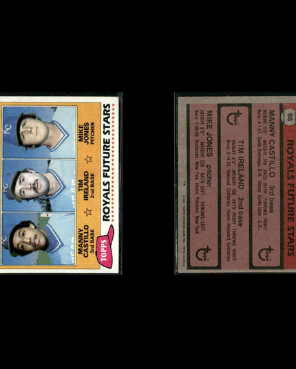 Kansas City Royals 1981 Topps Baseball 44-Card Lot Topps VG