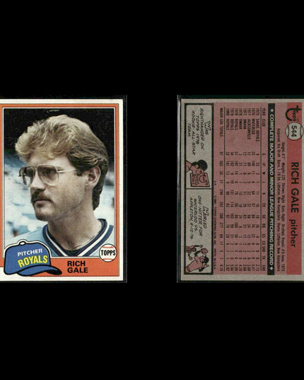 Kansas City Royals 1981 Topps Baseball 44-Card Lot Topps VG