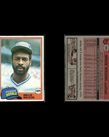 Kansas City Royals 1981 Topps Baseball 44-Card Lot Topps VG