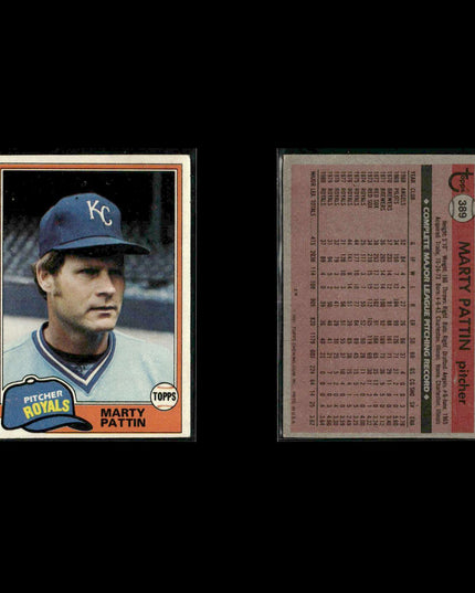 Kansas City Royals 1981 Topps Baseball 44-Card Lot Topps VG