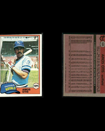 Kansas City Royals 1981 Topps Baseball 44-Card Lot Topps VG