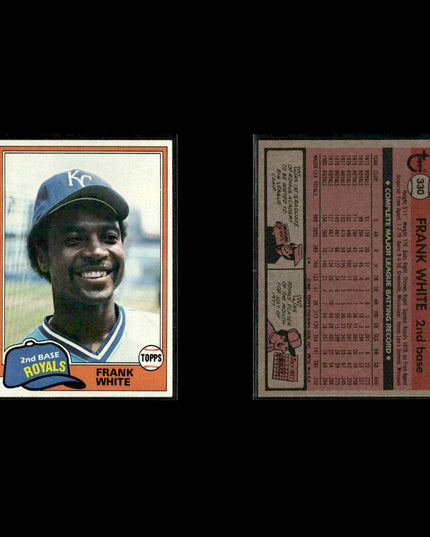Kansas City Royals 1981 Topps Baseball 44-Card Lot Topps VG
