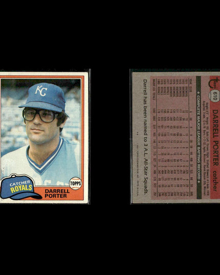 Kansas City Royals 1981 Topps Baseball 44-Card Lot Topps VG