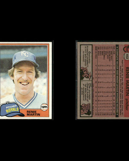 Kansas City Royals 1981 Topps Baseball 44-Card Lot Topps VG