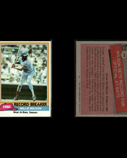 Kansas City Royals 1981 Topps Baseball 44-Card Lot Topps VG