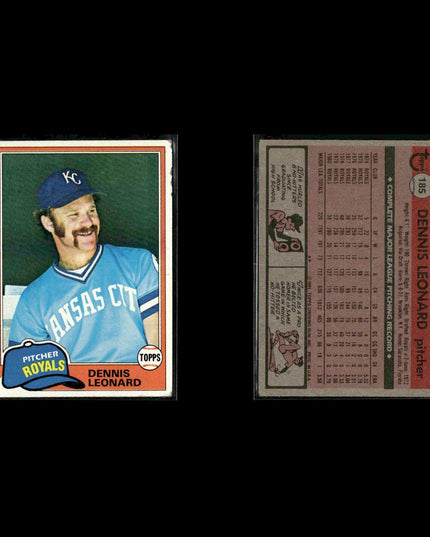 Kansas City Royals 1981 Topps Baseball 44-Card Lot Topps VG