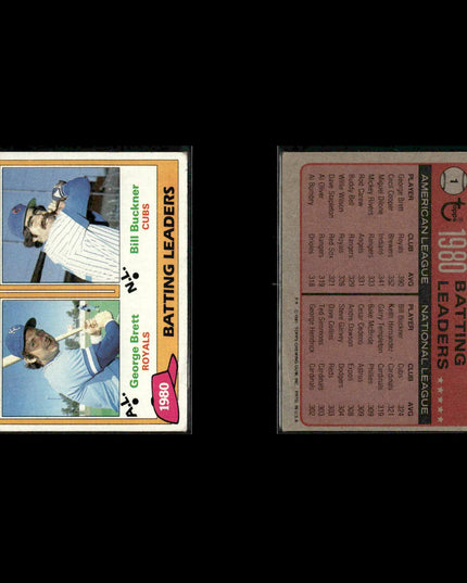 Kansas City Royals 1981 Topps Baseball 44-Card Lot Topps VG