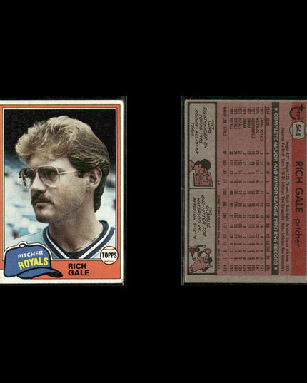 Kansas City Royals 1981 Topps Baseball 44-Card Lot Topps VG