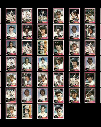 Detroit Tigers 1981 Topps Baseball 53-Card Lot Topps VG
