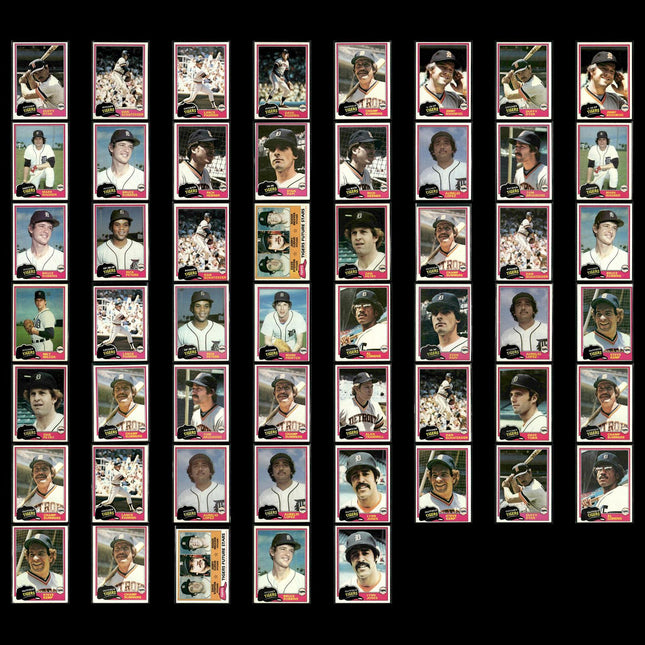Detroit Tigers 1981 Topps Baseball 53-Card Lot Topps VG