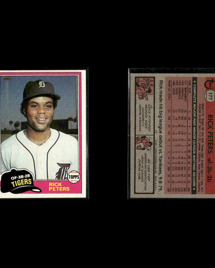 Detroit Tigers 1981 Topps Baseball 53-Card Lot Topps VG