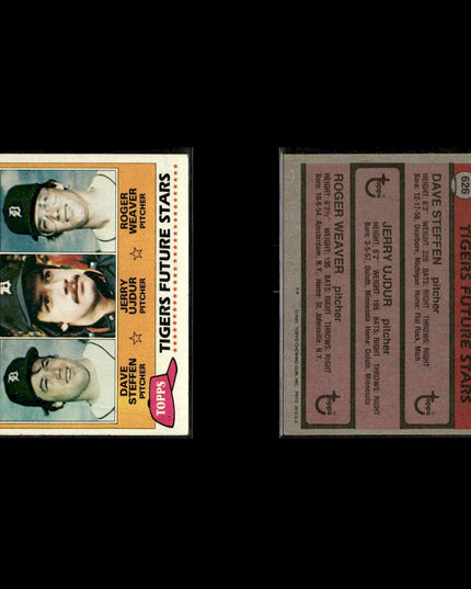 Detroit Tigers 1981 Topps Baseball 53-Card Lot Topps VG