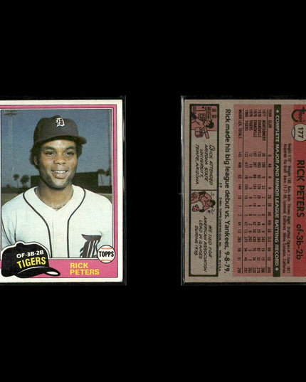 Detroit Tigers 1981 Topps Baseball 53-Card Lot Topps VG