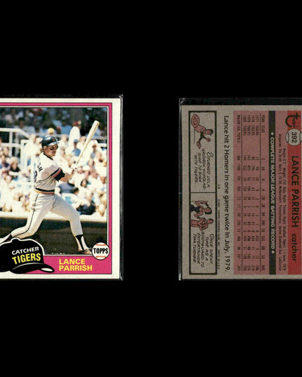 Detroit Tigers 1981 Topps Baseball 53-Card Lot Topps VG