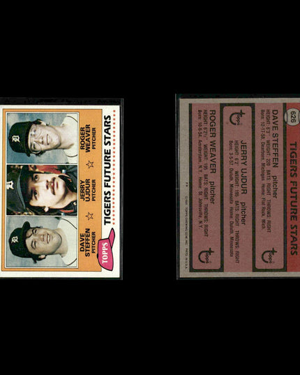 Detroit Tigers 1981 Topps Baseball 53-Card Lot Topps VG